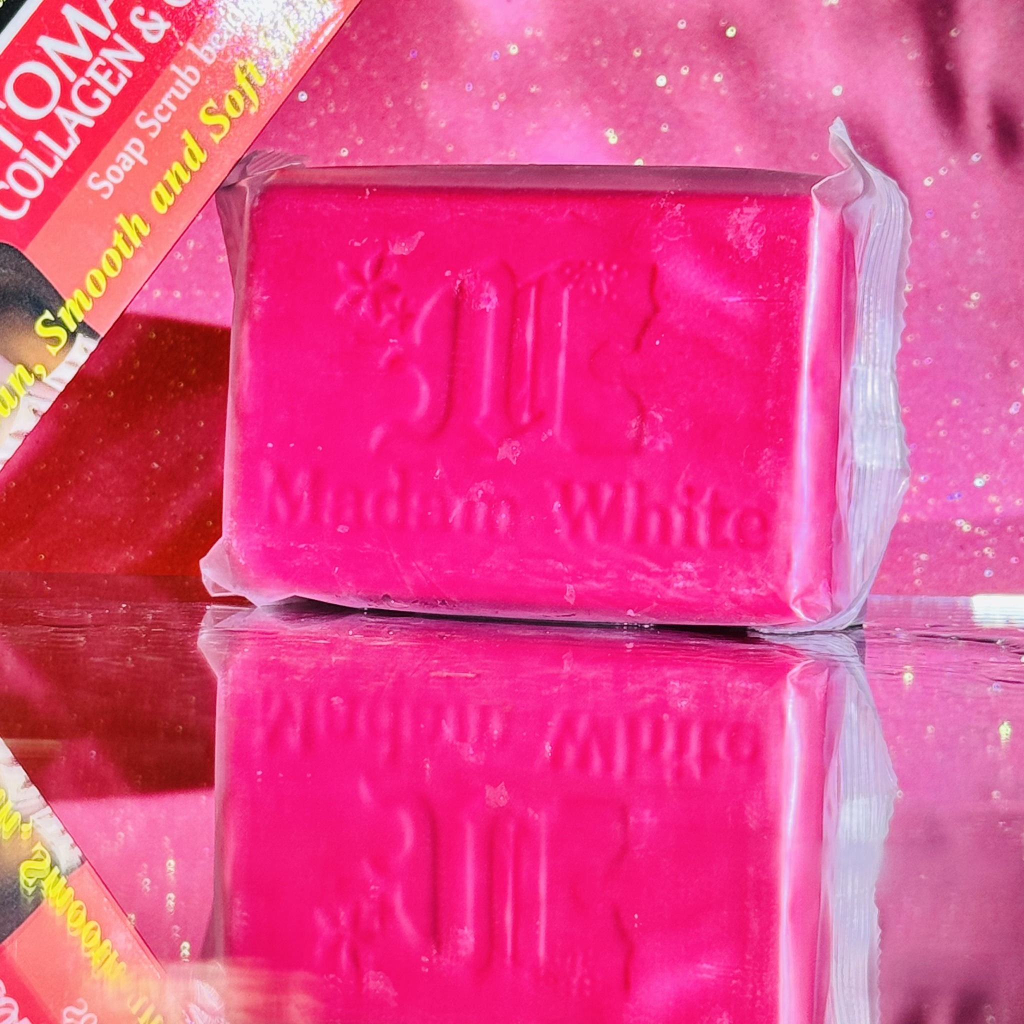 MADAM WHITE TOMATO + COLLAGEN & GLUTA SOAP (165g) MADE IN THAILAND - Image 2